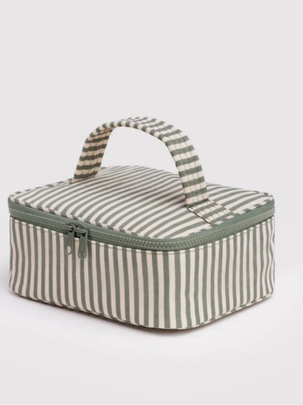 Baggu Small Cosmetic Case - Sage Stripe
